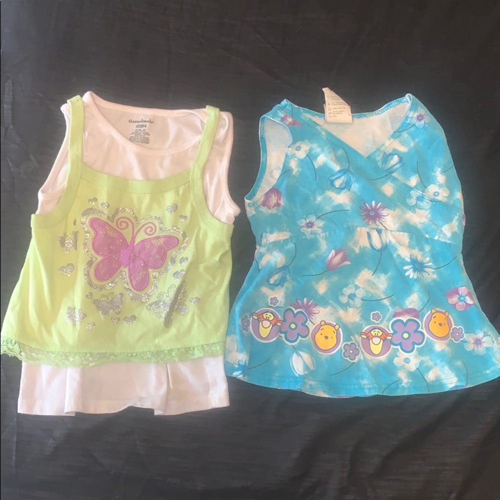 2 super cute 3t and 4t little girl shirts!